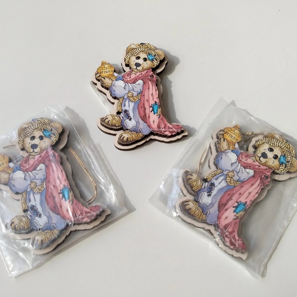 Vintage Boyds Bears Wisemen Christmas Ornaments Gift Tags